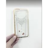 Ốp lưng viền mầu, đính đá cực đẹp cho Iphone 6 Plus