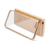 Ốp lưng dẻovien maucho iPhone 6 6S (Trong suốt viền Vàng