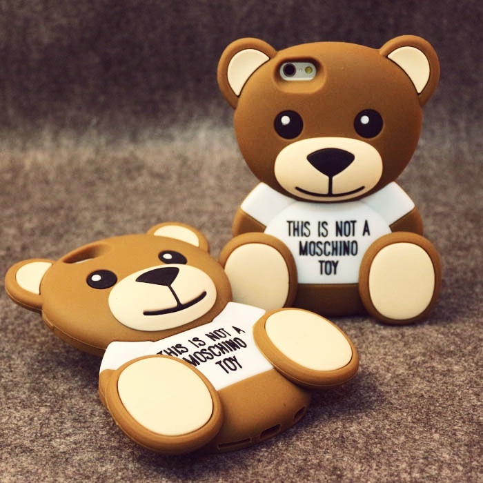 Hình ảnh Ốp lưng điện thoại cho Iphone 5 và 5s hình gấu teddy dễ thươngH13-NÂU