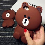 Ốp lưng điện thoại hình gấu brown của iPhone 5 và 5s dễ thương H11-Nâu