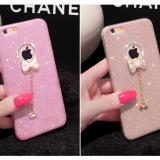 Ốp lưng silicone đính nhũ màu hồng cho điện thoại Iphone 5/5s