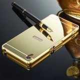 Ốp lưng tráng gương viền ki loại dành cho Sony Xperia M4 Aqua nguyên khối gương (Vàng)
