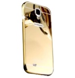 Ốp lưng viền nhôm mặt gương cho Samsung Galaxy S7 Edge (Vàng)