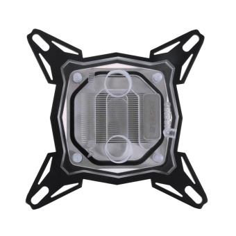 PC Water Cooling Block Pure Red Copper Base Inner Channel for Intel CPU (Transparent) - intl