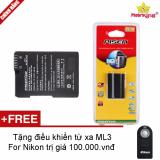 Pin máy ảnh pisen el14 + tặng kèm điều khiển từ xa ml3 for nikon