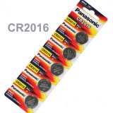 Pin nút áo CR2016 Panasonic (vỉ 5 viên) - pin cúc áo 3V - pin cmos và đồng hồ remote các loại