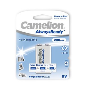 Pin sạc Camelion AlwaysReady Rechargeable 9V (Trắng)  