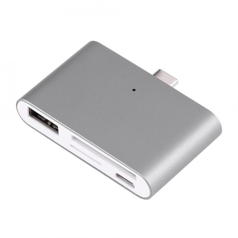 Bảng giá Portable USB 3.1 Type-C USB OTG Multifunction SD / TF Memory Card Reader Hub Adapter (Gray) - intl Phong Vũ