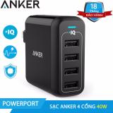 Sạc anker 4 cổng 40w - powerport 4 wall charger 40w - phụ kiện vàng
