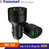 Sạc ô tô tronsmart cc2tf 2 cổng 36w quick charge 3.0 - hãng phân phối chính thức