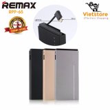 Sạc pin dự phòng 10000 mah tích hợp dây sạc thông minh 2in 1 lightning và micro usb remax rpp-65