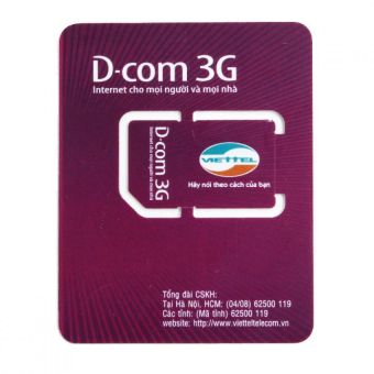 Sim 3G Viettel Miễn Phí 12GB x 12 tháng  