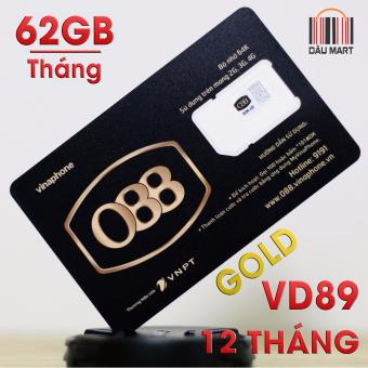 SIM 4G VD89 Vina Gold 62GB/Tháng + Miễn Phí 4300 Phút gọi/tháng  