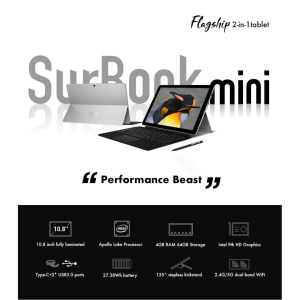 Bảng giá Tablet Chuwi Surbook mini 2 in 1 + Tặng dock bàn phím Phong Vũ