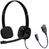 Tai nghe chụp tai có micro Logitech H151 và tặng Cáp OTG - Hãng phân phối chính thức