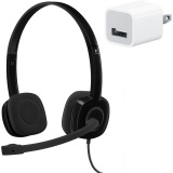 Tai nghe chụp tai có micro Logitech H151 và tặng Cốc sạc - Hãng phân phối chính thức