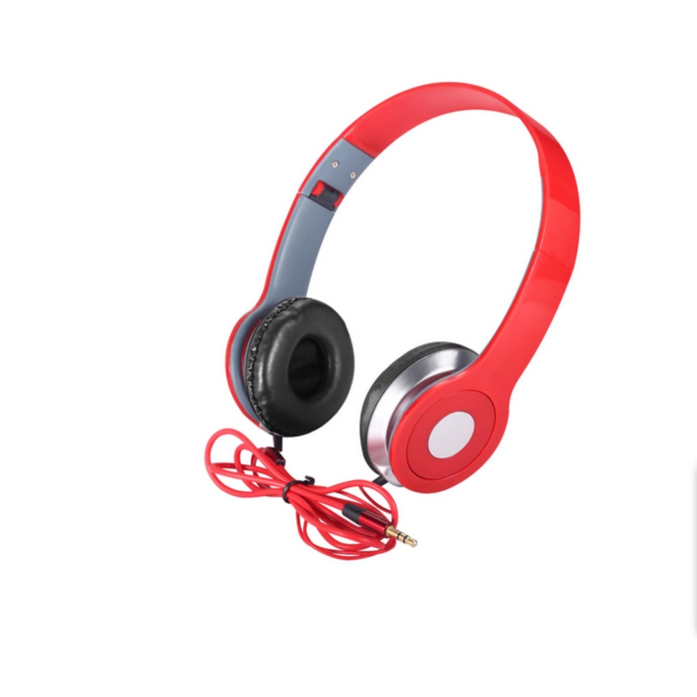 tai nghe chụp tai stereo headset (đỏ)