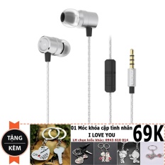 Tai nghe in-ear ovann a100 cho iphone 6/6s + tặng móc khóa thời trang
