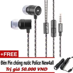 Tai nghe thời trang cao cấp ovann a-100 + tặng đèn pin new4all police