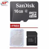 [DUY NHẤT 25.4 - NHẬP MÃ LAZSOCIALMES120K GIẢM 15% ĐƠN 299K TỐI ĐA 120K] Thẻ nhớ MicroSDHC Sandisk 16GB Class 4 không box + Tặng 01 adapter và 01 hộp thẻ - Nhất Tín Computer