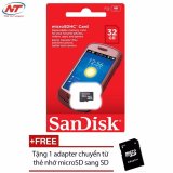 [DUY NHẤT 15.04 - NHẬP MÃ LAZSOCIALSALE1501 GIẢM 30K ĐƠN 69K] Thẻ nhớ MicroSDHC Sandisk 32GB Class 4 + Tặng 01 adapter microSD - Nhất Tín Computer
