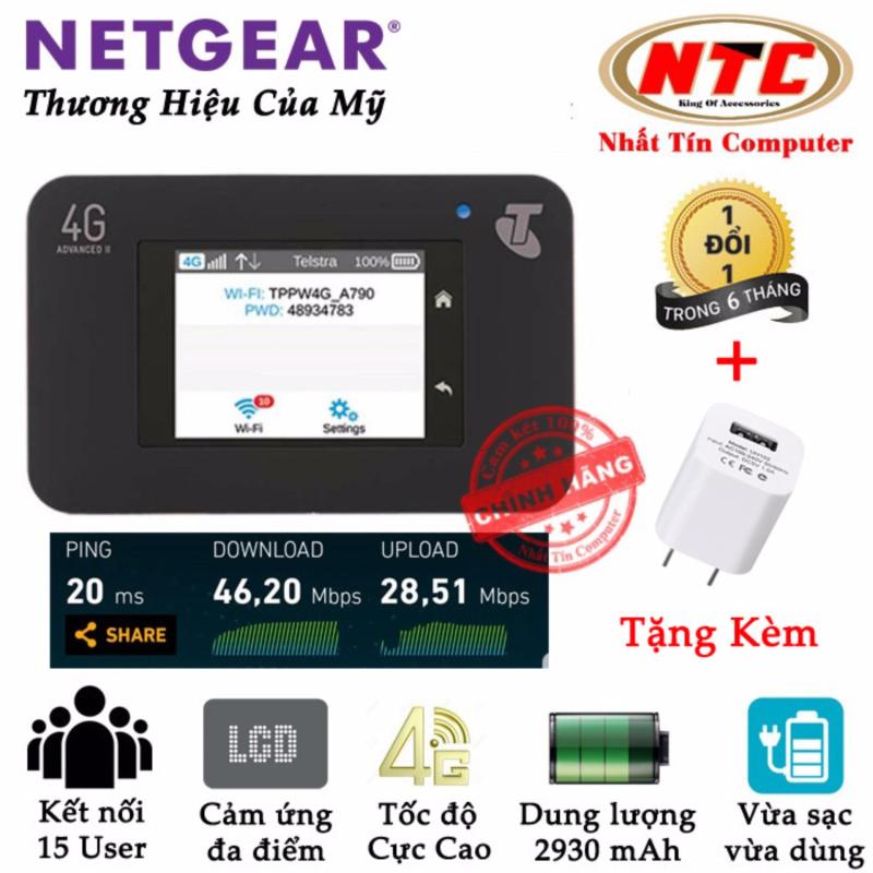 Bảng giá Thiết bị phát wifi 4G Netgear Telstra 790S tốc độ cực cao - Màn hình LCD cảm ứng (đen) + tặng kèm cốc UH102 Phong Vũ