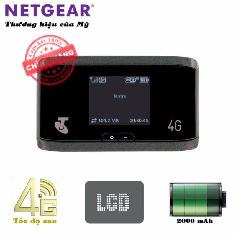 Bảng giá Thiết bị phát wifi từ sim 4G Netgear Telstra 760S tốc độ cao - có LCD hiển thị (đen) Phong Vũ
