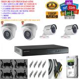 Trọn bộ 1 đầu ghi hình camera 4 kênh full hd 1080p cao cấp hikvision ds-7204hghi-f1 + 2 camera full hd 1080p ds-2ce16d0t-irp + 2 camera full hd 1080p ds-2ce56d0t-irp + 1 ổ cứng seagate /wd 1000gb + 4nguồn nhện xịn 12v + 8 rắc bnc + 1 dây hdmi