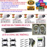 Trọn bộ 1 đầu ghi hình camera 8 kênh full hd 1080p cao cấp hikvision ds-7208hghi-f1/n + 4 camera full hd 1080p ds-2ce16d0t-ir + 1 ổ cứng seagate /wd 1000gb + 4 nguồn nhện xịn 12v + 8 rắc bnc + 1 dây hdmi