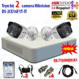 Trọn bộ 2 camrea 3.0mp ds-2ce16f1t-it + ds-7104hqhi-k1
