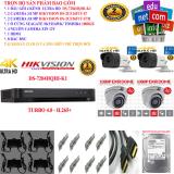 Trọn bộ 4 camera ultra hd cao cấp hikvision ds-7204hqhi-k1 + 2 camera ultra hd ds-2ce16f1t-it + 2 camera ultra hd ds-2ce56f1t-itm + 1 ổ cứng chuyện dụng seagate skyhawk / toshiba chuyên dụng 1000gb + 4 nguồn nhện xịn 12v + 1 hdmi + 8 rắc bnc
