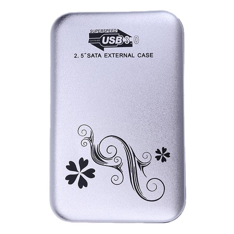 Bảng giá USB 3.0 Port 2.5 inch SATA External HDD Enclosure Aluminum Alloy Cover Case(Silver) - intl Phong Vũ