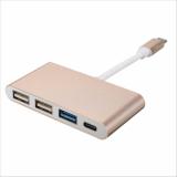 Usb 3.1 type-c to 4 ports usb 2.0 usb 3.0 type c charging data cable adapter gold / silver gold - intl