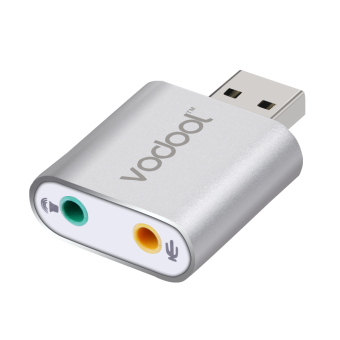 USB 7.1 VODOOL Mỏng Hợp Kim Nhôm Kênh Sound Card Âm Thanh - quốc tế  