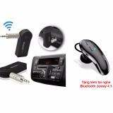 USB tạo bluetooth kết nối âm thanh trên xe ô tô + Tai nghe Bluetooth thời trang Joway H02