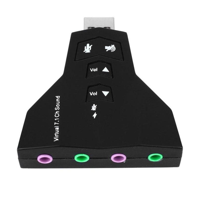 Bảng giá USB2.0 LED Audio Sound Card Adapter 7.1 Channel Card Adapter W/Mic Speaker Black - intl Phong Vũ