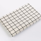 [HCM]Vải canvas vải bố caro trắng sọc đen trải bàn trang trí decor chụp hình may rèm may túi size 1mx1.5m