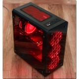 Vỏ case máy tính sama Aurora Black - có sẵn 3 fan đỏ