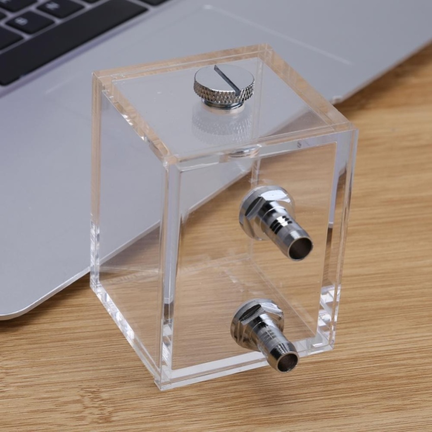 Water Tank for PC Water Cooling System with 2pcs Tube Connecters 1pc Block (Clear) - intl