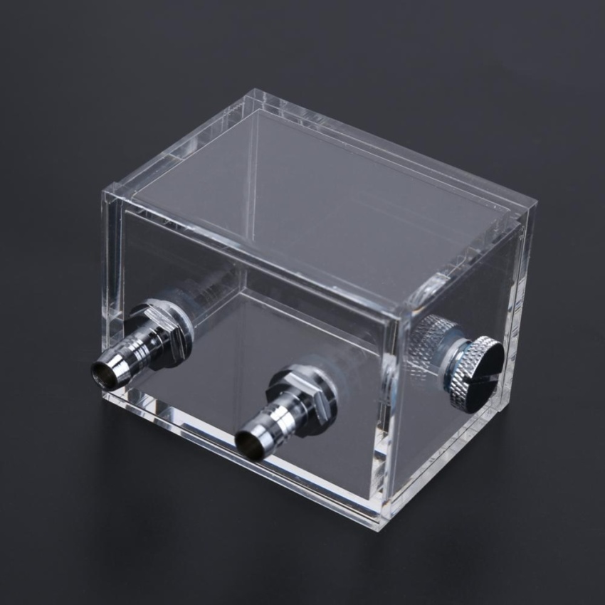 Water Tank for PC Water Cooling System with 2pcs Tube Connecters 1pc Block (Clear) - intl