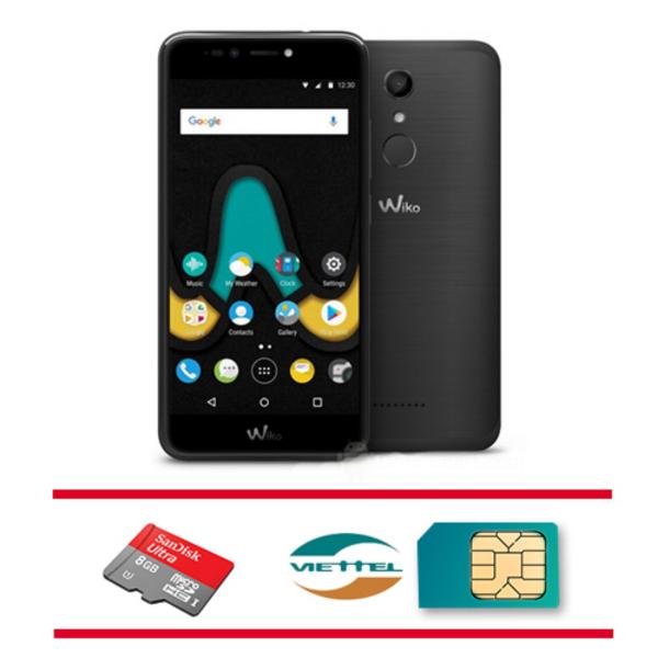 Wiko U PULSE RAM 3GB (Đen) + 01 Thẻ Nhớ 8GB + 01 Sim 4G  - Hãng Phân phối chính thức