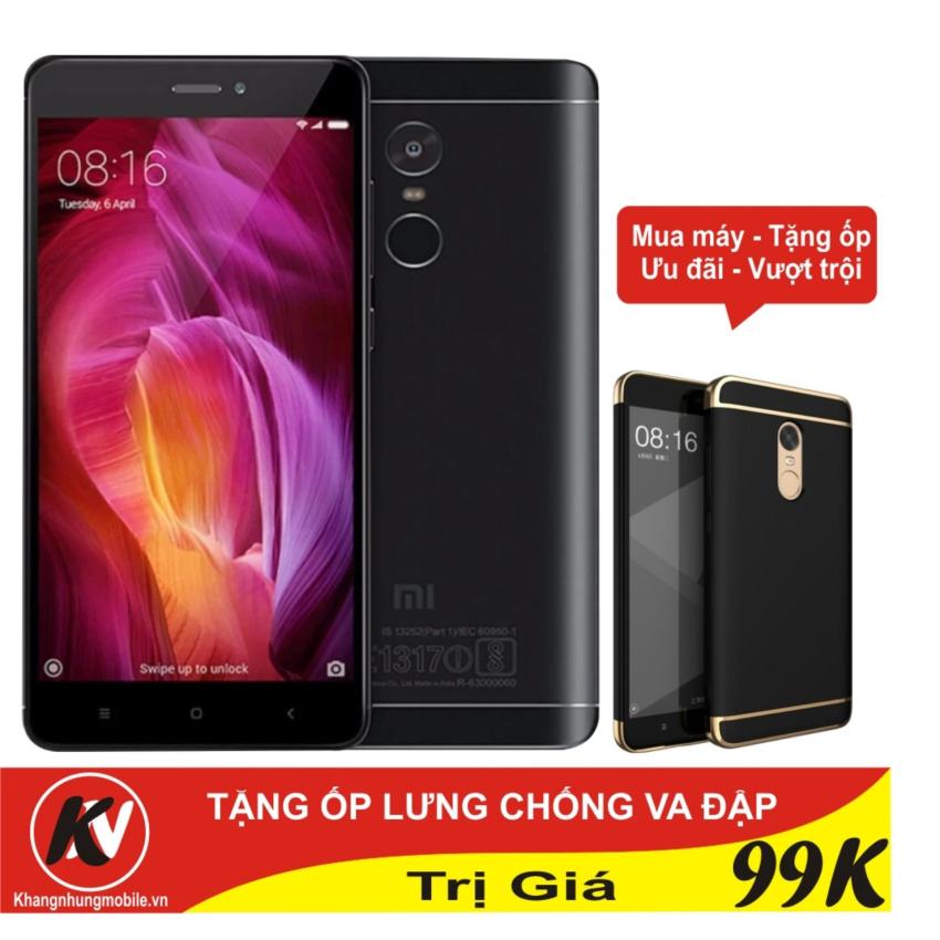 Hình ảnh Xiaomi Note 4X 64GB Ram 4GB 2017 (Đen) - Hàng nhập khẩu + Ốp 3 mảnh (Đen)
