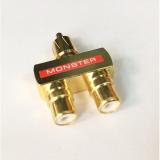 Jack chia AV (RCA) 1 ra 2 Monster (chân thẳng)