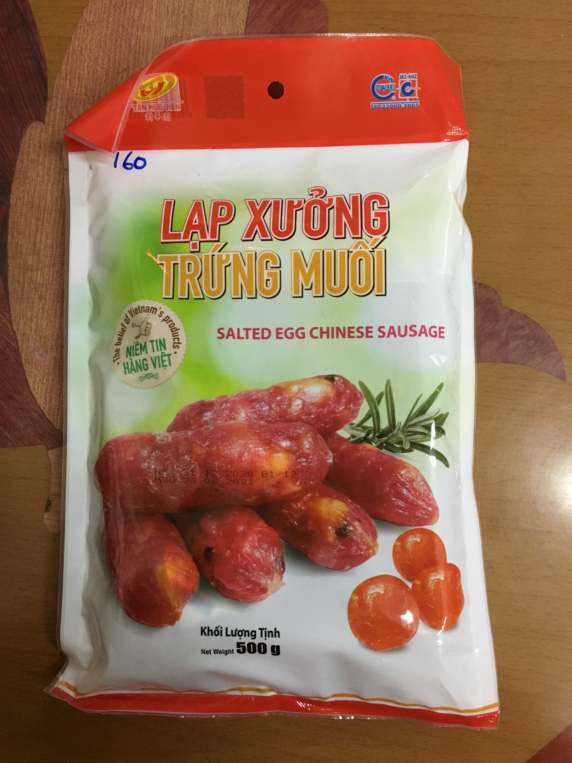 Lạp xưởng trứng muối 500g