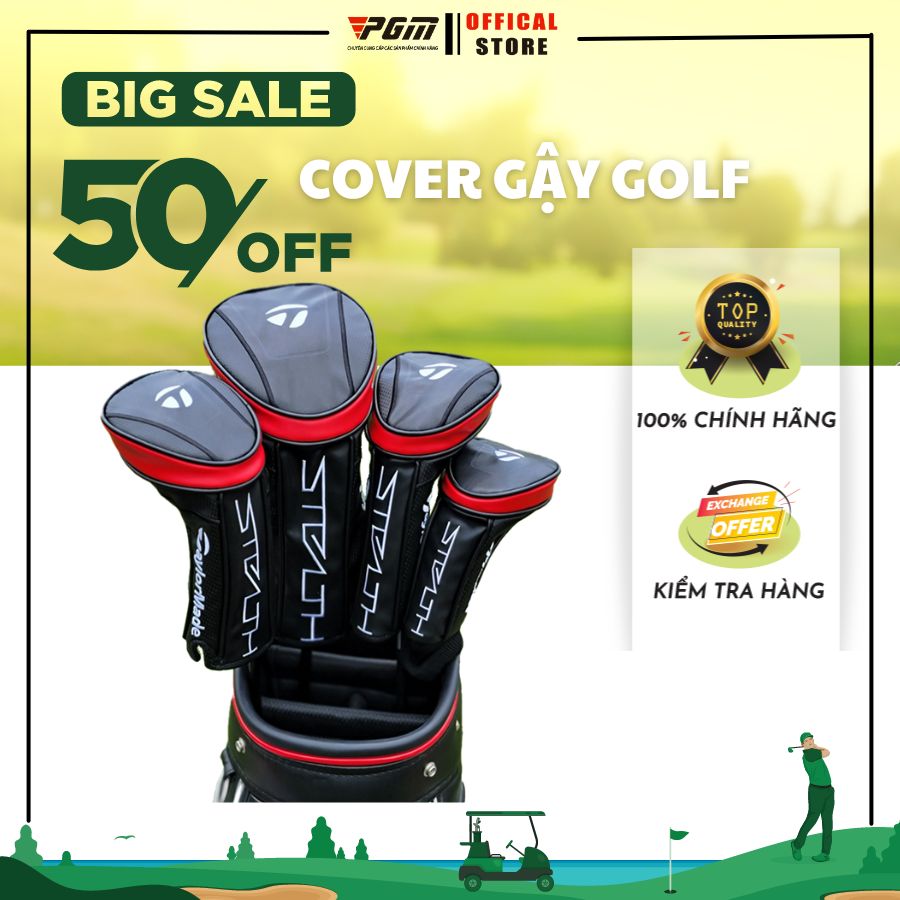 Cover gậy golf, bọc gậy golf, full cover gậy taylormade, cover gậy 3, cover gậy 5, cover gậy driver, cover gậy rescue