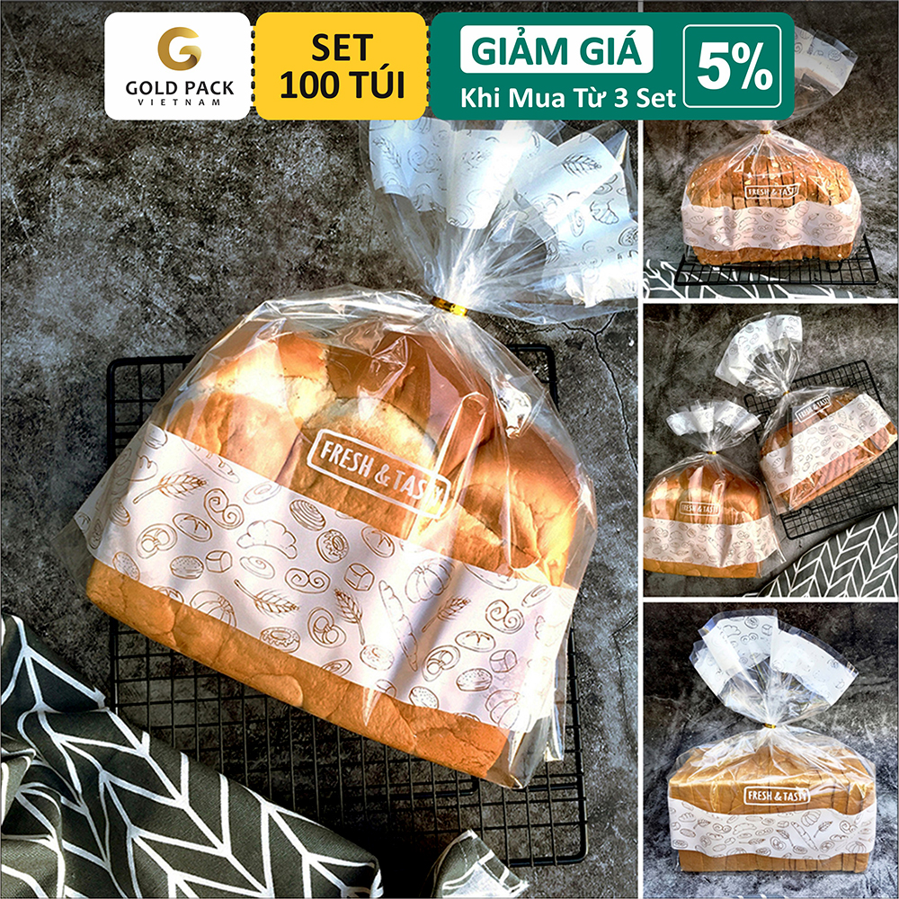 Túi đựng sandwich nho - set 100 túi size 30x36cm