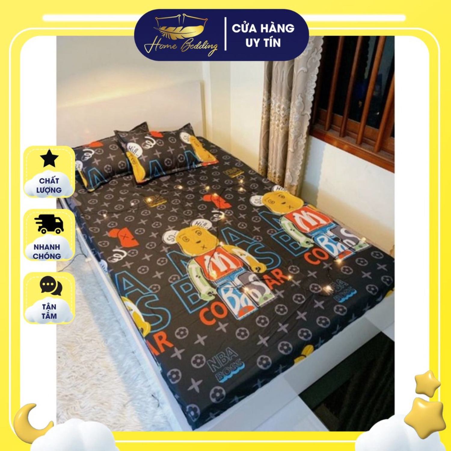 🎊Set 1 ga + 2 vỏ gối cotton poly🎊