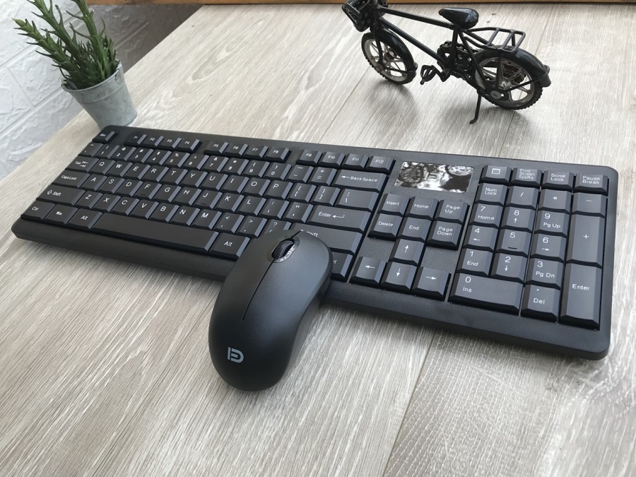 [HCM]Bộ Bàn Phím Chuột Không Dây FORTER IK1600 Cao Cấp Màu Đen + Tặng kèm pin