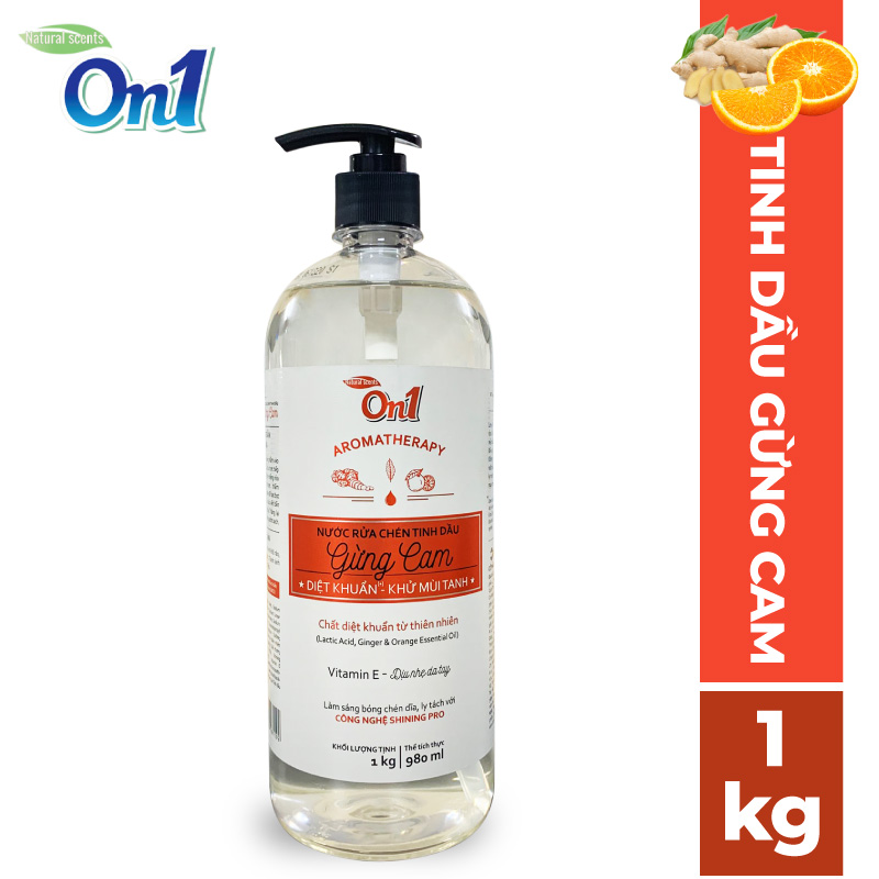 Nước rửa chén ON1 tinh dầu gừng cam 1kg N5603