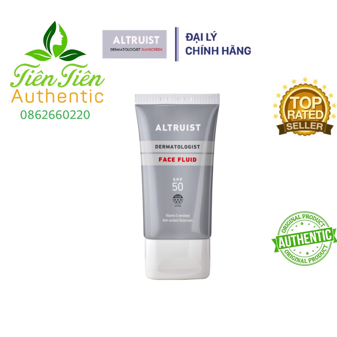 Kem chống nắng Altruist Dermatologist SPF50 Light Face Fluid dạng sữa 50ml